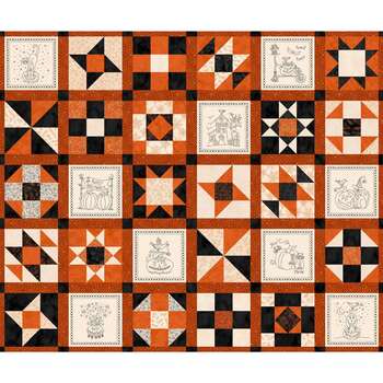 Spooky Stitches MAS10879-O Orange by Robin Kingsley for Maywood Studio