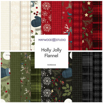 Holly Jolly Flannel  Yardage by Bonnie Sullivan for Maywood Studio