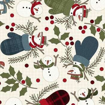 Holly Jolly Flannel MASF10892-E Cream by Bonnie Sullivan for Maywood Studio