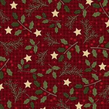 Holly Jolly Flannel MASF10894-R Red by Bonnie Sullivan for Maywood Studio