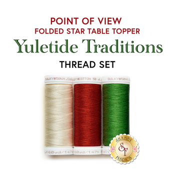  Point of View Folded Star Table Topper - Yuletide Traditions - 3pc Thread Set