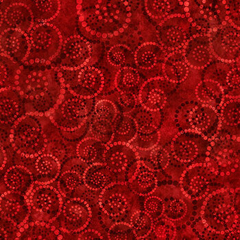 Color Essence Dotted Scroll 31094-R Dark Red by Quilting Treasures Fabrics