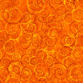 Color Essence Dotted Scroll 31094-O Orange by Quilting Treasures Fabrics