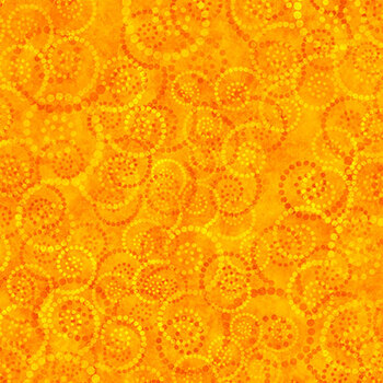 Color Essence Dotted Scroll 31094-OS Tangerine by Quilting Treasures Fabrics