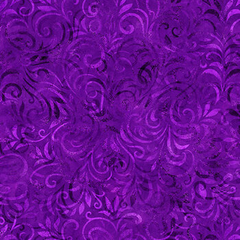 Color Essence Blooming Vine 31095-VM Grape by Quilting Treasures Fabrics