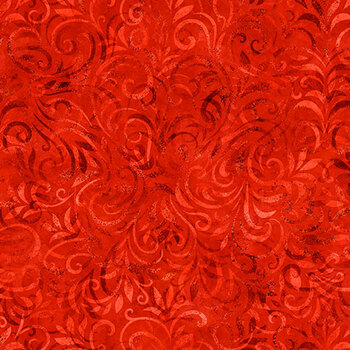 Color Essence Blooming Vine 31095-RO Tomato by Quilting Treasures Fabrics