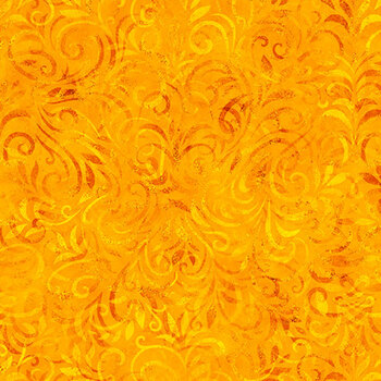 Color Essence Blooming Vine 31095-OS Marigold by Quilting Treasures Fabrics