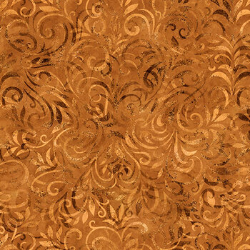 Color Essence Blooming Vine 31095-A Caramel by Quilting Treasures Fabrics