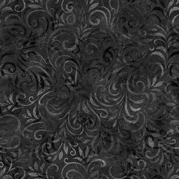 Color Essence Blooming Vine 31095-JK Charcoal by Quilting Treasures Fabrics