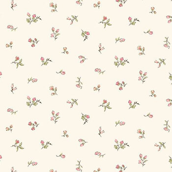 Shades of Romance R021397D-CREAM Buds by Monika Zhu for Marcus Fabrics