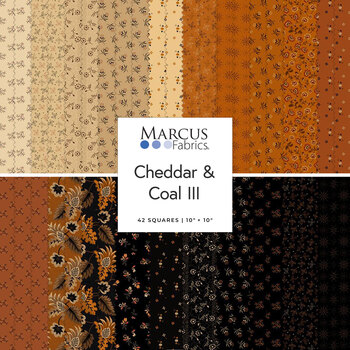 Cheddar & Coal III   - 10” x 10” Squares by Pam Buda for Marcus Fabrics