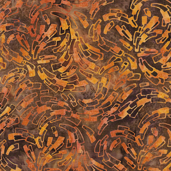 Forest Flora 622402832 Multi Brown Purple Rust by Island Batik