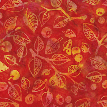 Forest Flora 622406355 Red Candy by Island Batik