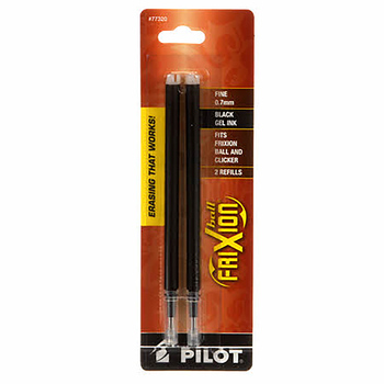 Frixion Clicker Pen Black Fine Point 0.7mm Refill - 2 Pack