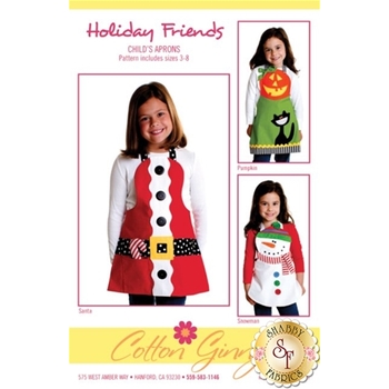 Holiday Friends Child's Aprons Pattern