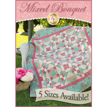 Mixed Bouquet Pieced Quilt Pattern - 5 SIZES INCLUDED!