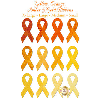 Yellow, Orange, Amber & Gold Ribbons - Laser Cut Shabby Shapes