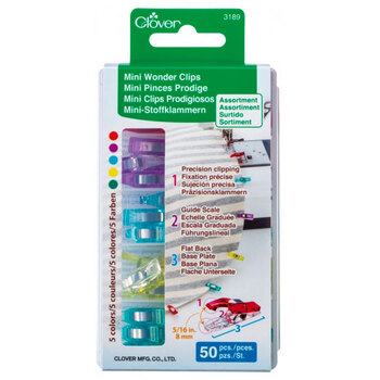 Clover Mini Wonder Clips - Assorted Colors - 50ct