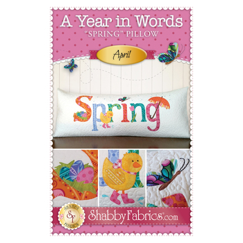 A Year in Words Pillows - Spring - April - Pattern