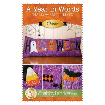 A Year in Words Pillows - Halloween - October - Pattern