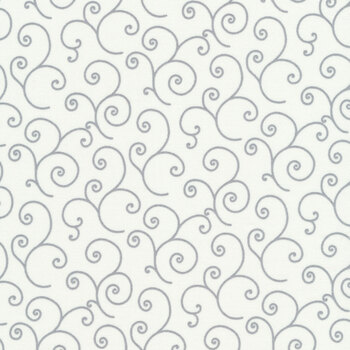 Kimberbell Basics 8243-WK White/Gray Scroll by Kim Christopherson for Maywood Studio
