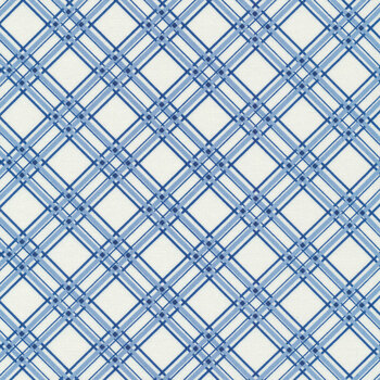 Kimberbell Basics 8244-B Blue Diagonal Plaid by Kim Christopherson for Maywood Studio