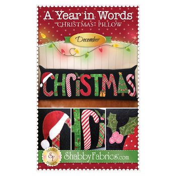 A Year in Words Pillows - Christmas - December - PDF Download