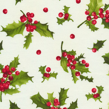 Poinsettia & Pine 9123-E Holly and Berries by Maywood Studio