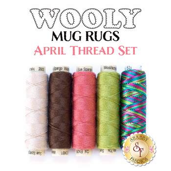 Wooly Mug Rug Series - April - 5pc Thread Set