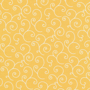 Kimberbell Basics 8243-S Yellow Scroll by Kim Christopherson for Maywood Studio