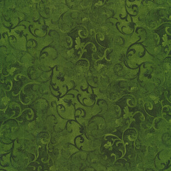 Essentials Scroll 89025-799 Very Dark Green by Wilmington Prints