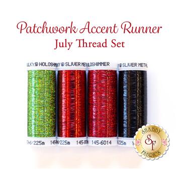 Patchwork Accent Runner - Watermelons - July - 4 pc Thread Set