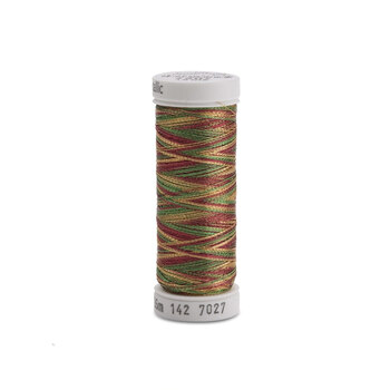 Sulky Original Metallic - #7027 Cranberry/Gold/Pine Green Thread - 140yds