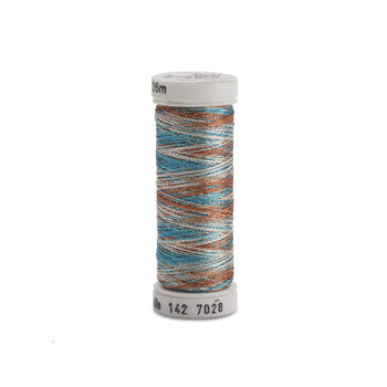 Sulky Original Metallic - #7028 Silver/Lt.Copper/Electric Blue Thread - 140yds