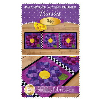 Patchwork Accent Runner - Pansies - May - Pattern