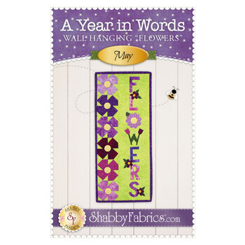 A Year in Words Wall Hangings - Flowers - May - Pattern