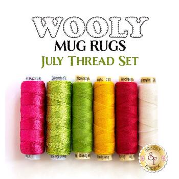  Wooly Mug Rug Series - July - 6 pc Thread Set