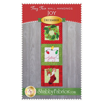 Tiny Trio Wall Hangings - Joy - December - Pattern