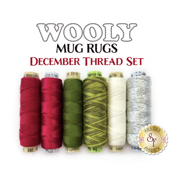  Wooly Mug Rug Series - December - 6 pc Thread Set