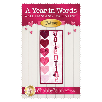 A Year in Words Wall Hangings - Valentine - February - PDF Download