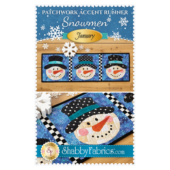 Patchwork Accent Runner - Snowmen - January - PDF Download