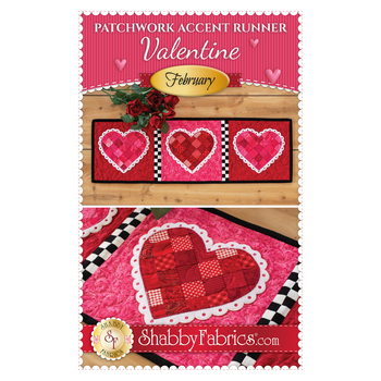 Patchwork Accent Runner - Hearts - February - PDF Download