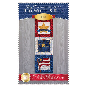 Tiny Trio Wall Hangings - Red, White And Blue - July - PDF Download