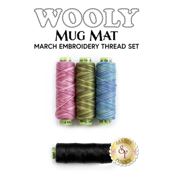 Wooly Mug Mat Series - March - 4pc Embroidery Thread Set