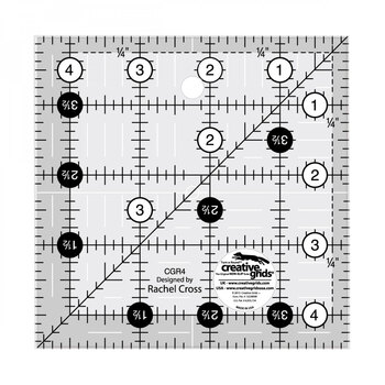 Creative Grids 3 1/2 Square Quilt Ruler - The Confident Stitch