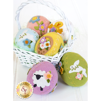 Sweet Stitched Stuffed Easter Eggs Wool Kit #229 - Bareroots