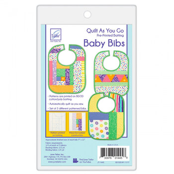 Quilt As You Go Pre-Printed Batting - Baby Bibs - Makes 3