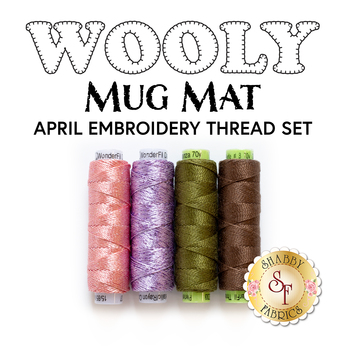Wooly Mug Mat Series - April - 4pc Embroidery Thread Set