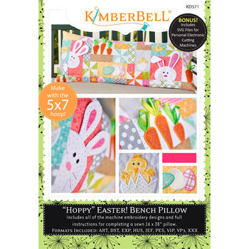 Hoppy Easter! Bench Pillow Machine Embroidery CD