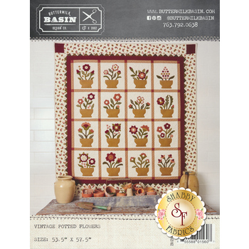 Vintage Potted Flowers Pattern